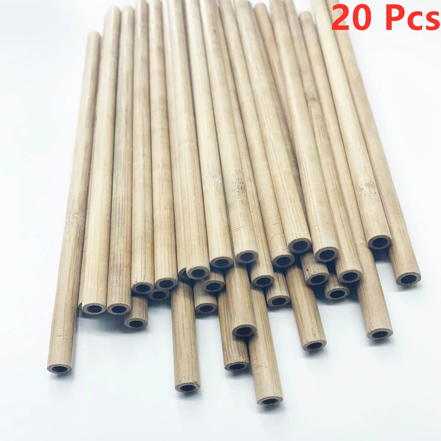 New Style Reusable Bamboo Straws, Organic, BPA Free, Eco-Friendly Alternative To Plastic Straws, Strong & Durable