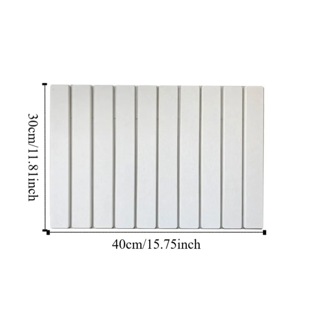 Eco-Friendly Portable Dish Drying Mat Non-Slip High Absorbent Quick Drying Mat Foldable Diatom Mud Collapsible Mat Bar