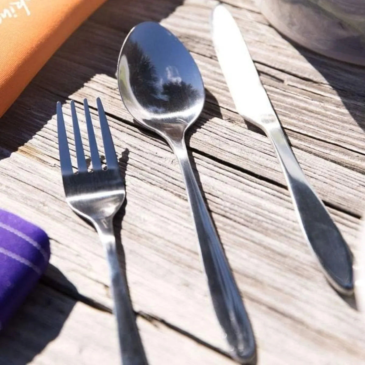 Travel Cutlery Box with Knife, Fork, Spoon, Chopsticks and Reusable Straw Set Suitable for Office, Travel or Camping Accessories