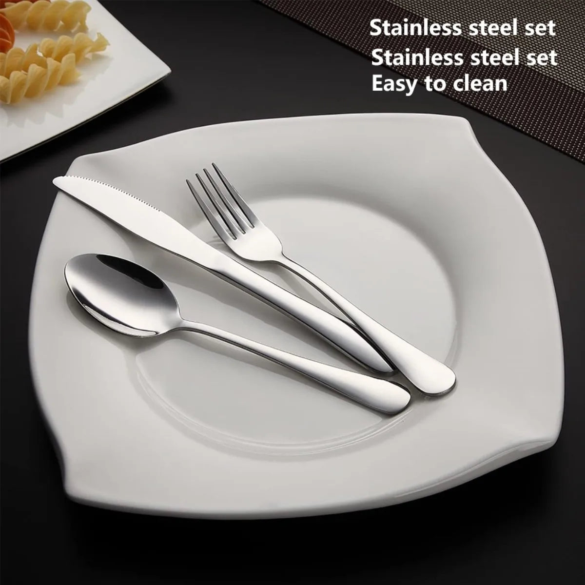 Travel Cutlery Box with Knife, Fork, Spoon, Chopsticks and Reusable Straw Set Suitable for Office, Travel or Camping Accessories