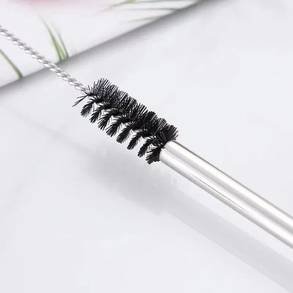 4 Pcs Reusable Straws Straight Bent Metal Drinking Straws Eco Friendly Cocktail Straws for Beverages Milk Coffee