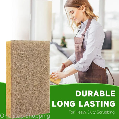 10 Pack Biodegradable Natural Sponge Eco Friendly Kitchen Sponges for Sustainable Living Biodegradable Plant Based Dish Sponge