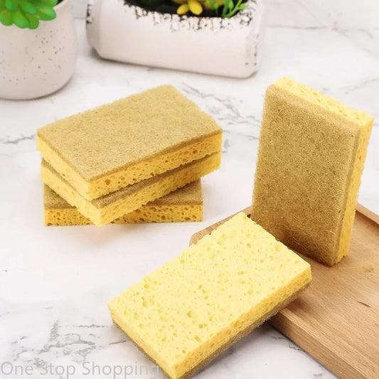 10 Pack Biodegradable Natural Sponge Eco Friendly Kitchen Sponges for Sustainable Living Biodegradable Plant Based Dish Sponge